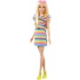 BAMBOLA BARBIE FASHIONISTAS 30 CM VESTITO ARCOBALENO MATTEL HPF73