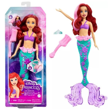 BAMBOLA PRINCIPESSE DISNEY ARIEL CAMBIA COLORE MATTEL HLW00