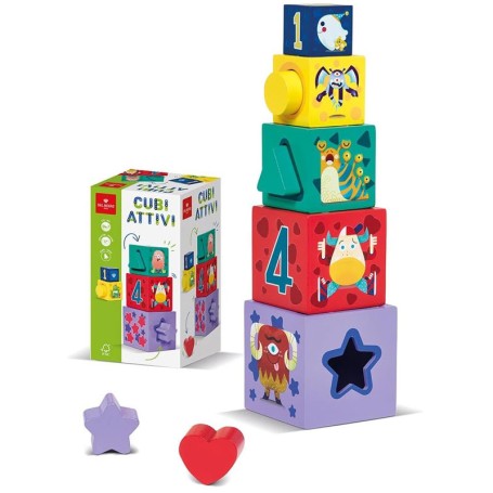 GIOCO CUBI ATTIVI GIOCO EDUCATIVO DAL NEGRO 054116