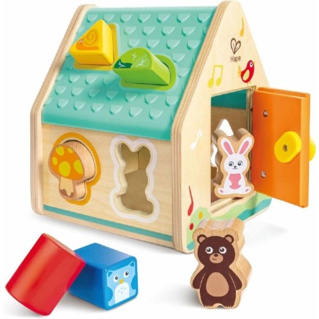 GIOCO CASA DELLE FORME IN LEGNO CON ANIMALI HAPE E0515
