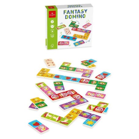 FANTASY DOMINO IN LEGNO GIOCO EDUCATIVO DAL NEGRO 054105