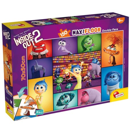 PUZZLE 2 IN 1 DISNEY INSIDE OUT 2 MAXIFLOOR 150 PEZZI LISCIANI 109814
