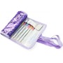ASTUCCIO PUFFER PENCIL CASE-ROLL VIOLA PURPLE GIRABRILLA NICE 19029