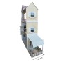 CASA BAMBOLE IN LEGNO 3 PIANI CON ASCENSORE E ACCESSORI ODG 626