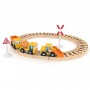 SET PISTA COSTRUZIONI IN LEGNO CON MEZZI DA CANTIERE J'ADORE J849092