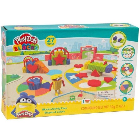 SET FORME E COLORE 27 PEZZI PLAYDOH BLOCKS PLD03000