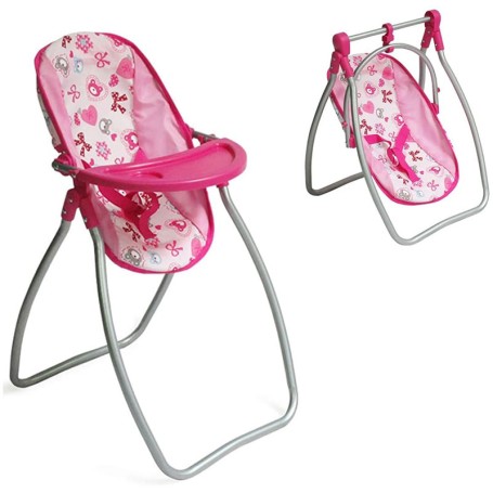 SEGGIOLONE ALTALENA 2 IN 1 PER BAMBOLA LOVELY BEAR MONI TRADE 9397