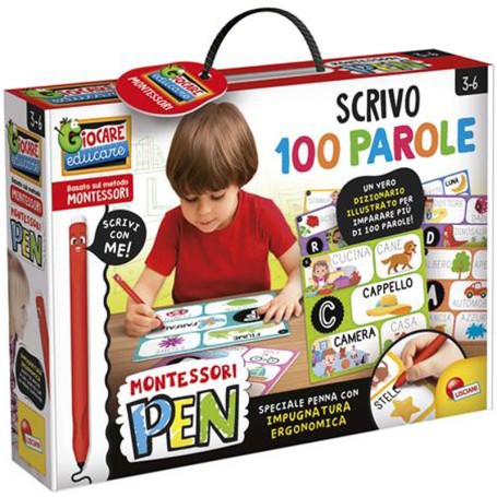 SCRIVO 100 PAROLE MONTESSORI CON PENNA LISCIANI 102587