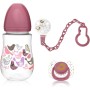SET REGALO 3 IN 1 CON BIBERON, CIUCCIO E CATENELLA ROSA KIOKIDS 2255