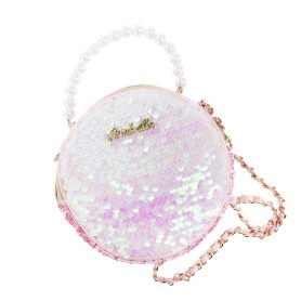 BORSETTA TRACOLLA GLAMOUR GIRABRILLA TONDA CON MANIGLIA DI PERLE NICE 19131