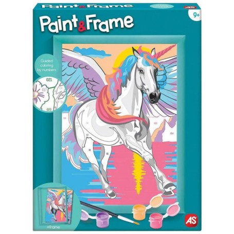 SET PITTURA PAINT E FRAME CON UNICORNO AS 41016